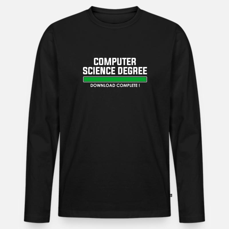 computer science degree - Männer Premium Bio Langarmshirt - Schwarz