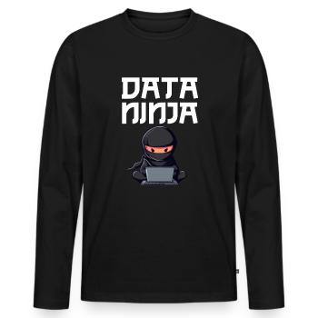 Data ninja data Scientist - Männer Premium Bio Langarmshirt - Schwarz - Vorne - Nico (187cm)
