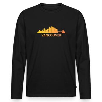 Vancouver Canada, canadian - Männer Premium Bio Langarmshirt - Schwarz - Vorne - Nico (187cm)