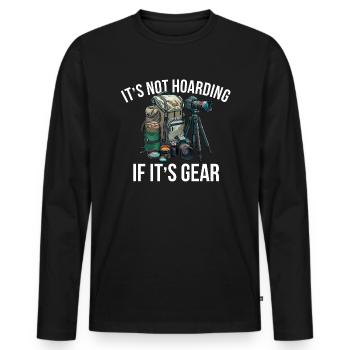 it's not horading gear, Photography camera - Männer Premium Bio Langarmshirt - Schwarz - Vorne - Nico (187cm)