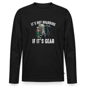 it's not horading gear, Photography camera - Männer Premium Bio Langarmshirt - Schwarz - Vorne - Nico (187cm)