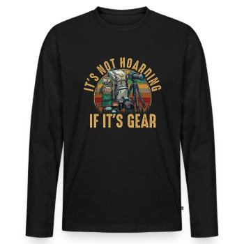 it's not horading gear, Photography camera - Männer Premium Bio Langarmshirt - Schwarz - Vorne - Nico (187cm)