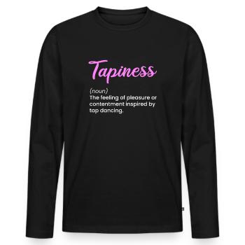 tapiness, tap dance - Männer Premium Bio Langarmshirt - Schwarz - Vorne - Nico (187cm)