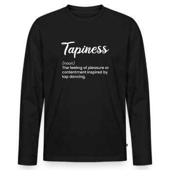 tapiness, tap dance - Männer Premium Bio Langarmshirt - Schwarz - Vorne - Nico (187cm)