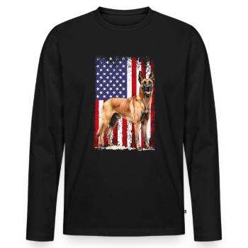 Belgian Malinois - Männer Premium Bio Langarmshirt - Schwarz - Vorne - Nico (187cm)
