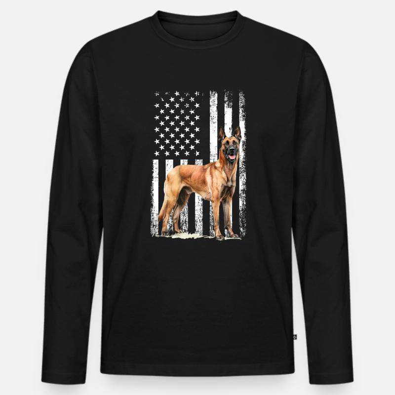 Belgian Malinois - Männer Premium Bio Langarmshirt - Schwarz