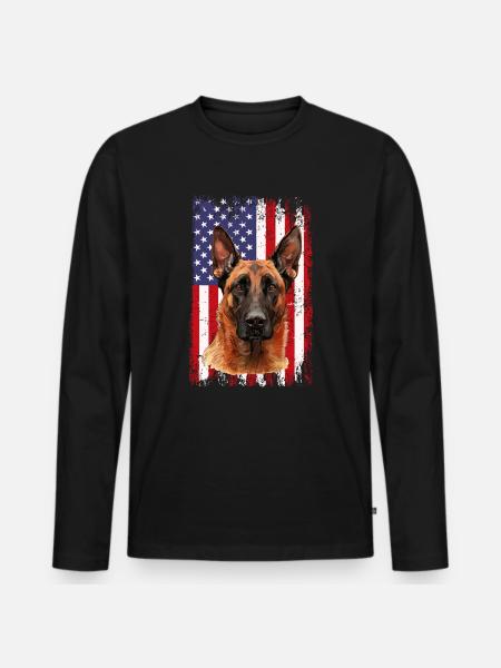 Belgian Malinois - Männer Premium Bio Langarmshirt - Schwarz