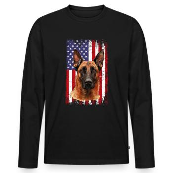 Belgian Malinois - Männer Premium Bio Langarmshirt - Schwarz - Vorne - Nico (187cm)