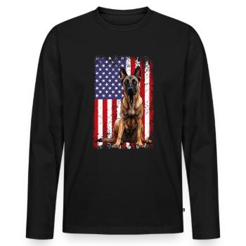 Belgian Malinois - Männer Premium Bio Langarmshirt - Schwarz - Vorne - Nico (187cm)