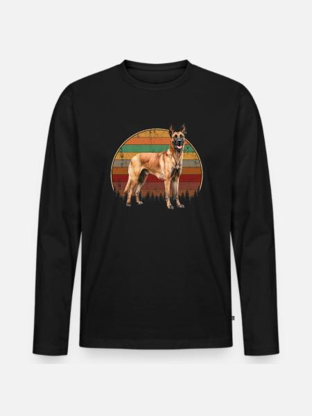 Belgian Malinois - Männer Premium Bio Langarmshirt - Schwarz