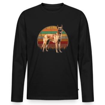 Belgian Malinois - Männer Premium Bio Langarmshirt - Schwarz - Vorne - Nico (187cm)