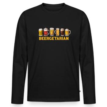 Batches Be Hazy, craftbeer, brewing - Männer Premium Bio Langarmshirt - Schwarz - Vorne - Nico (187cm)