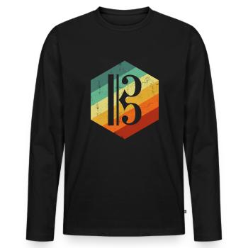 Alto clef viola violist - Männer Premium Bio Langarmshirt - Schwarz - Vorne - Nico (187cm)