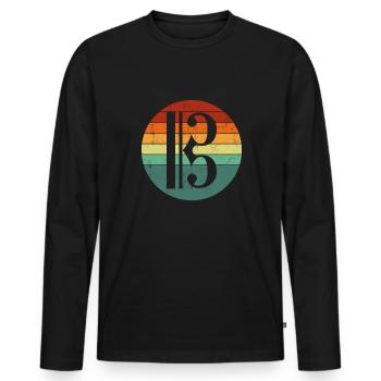 Alto clef viola violist - Männer Premium Bio Langarmshirt - Schwarz - Vorne - Nico (187cm)