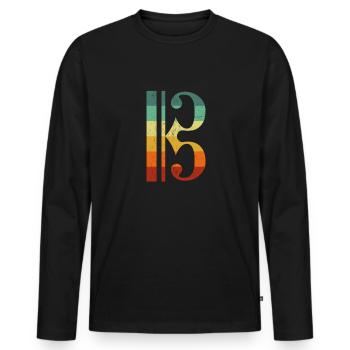 Alto clef viola violist - Männer Premium Bio Langarmshirt - Schwarz - Vorne - Nico (187cm)