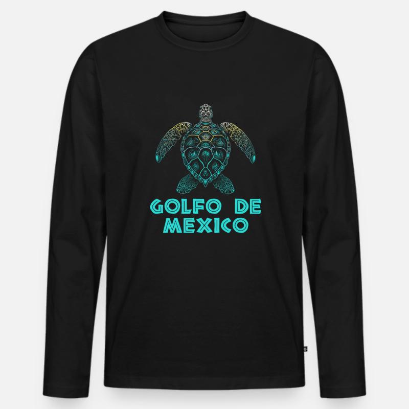 golfo de mexico - Männer Premium Bio Langarmshirt - Schwarz
