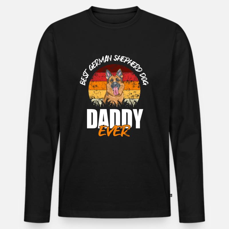 Deutscher Schäferhund - Männer Premium Bio Langarmshirt - Schwarz