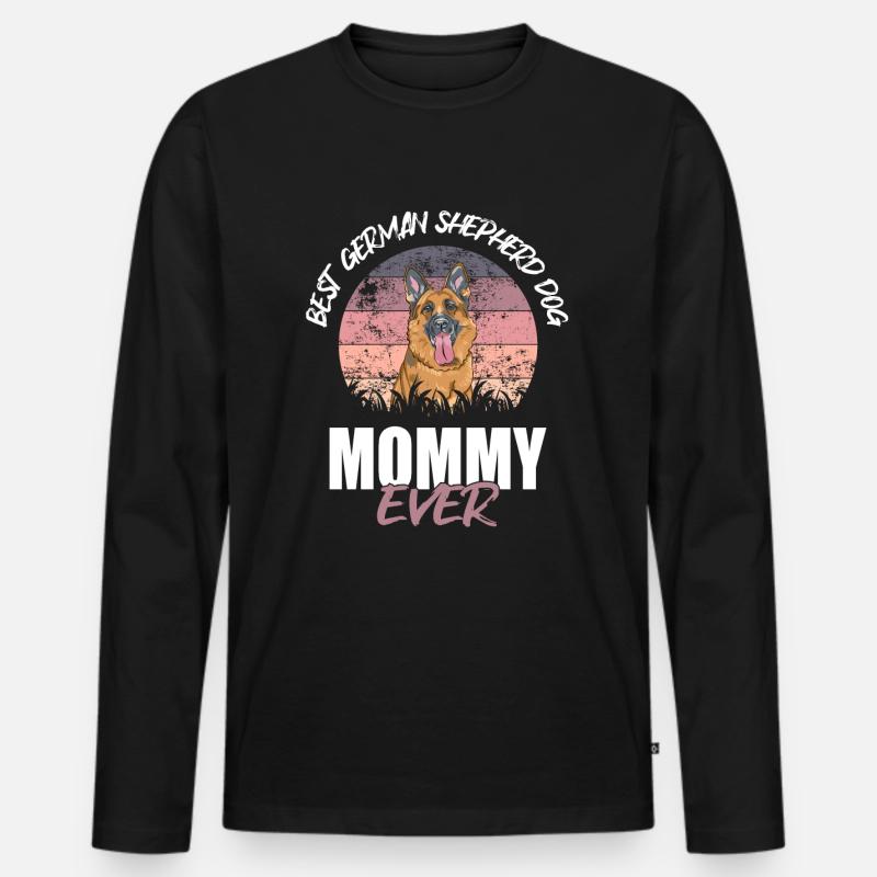 Deutscher Schäferhund - Männer Premium Bio Langarmshirt - Schwarz