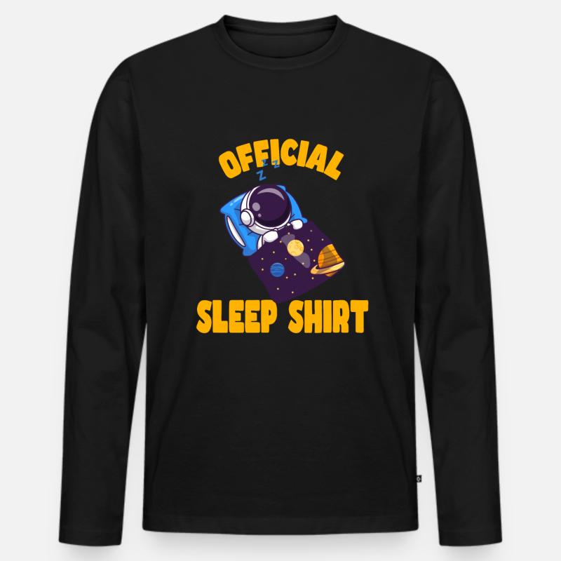 Gute Nacht - Männer Premium Bio Langarmshirt - Schwarz