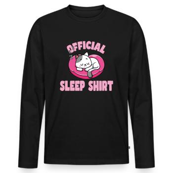 Good night - Men's Premium Organic Long Sleeve Shirt - black - Front - Nico (187cm)