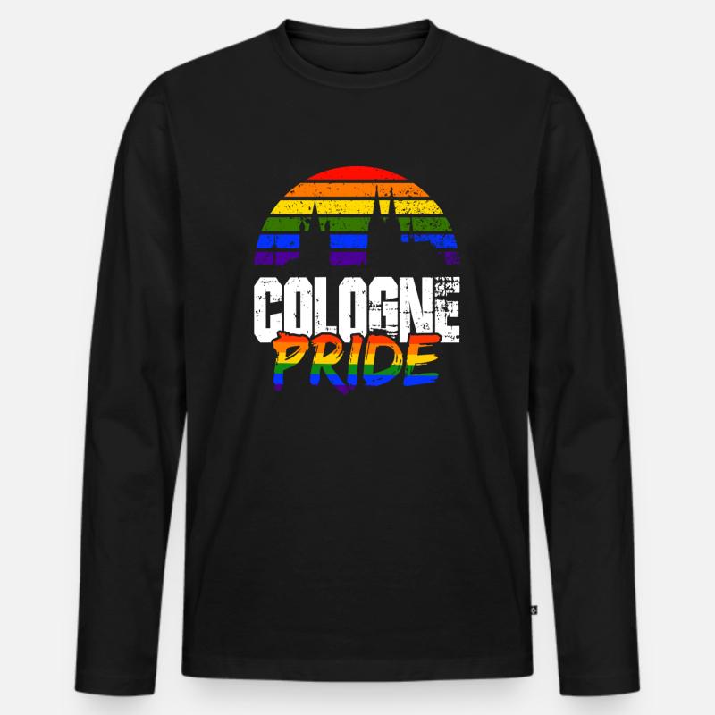 Pride Köln - Männer Premium Bio Langarmshirt - Schwarz