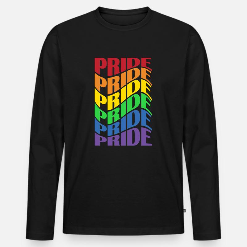 Pride LGBT Statement - Männer Premium Bio Langarmshirt - Schwarz