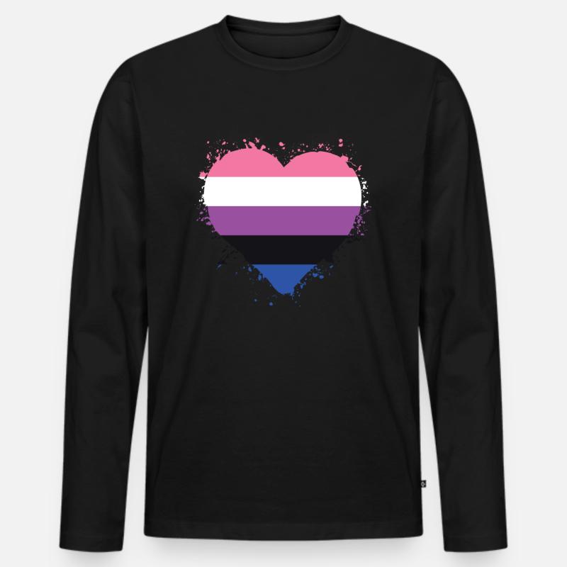 Pride LGBTQ. Aussage - Männer Premium Bio Langarmshirt - Schwarz