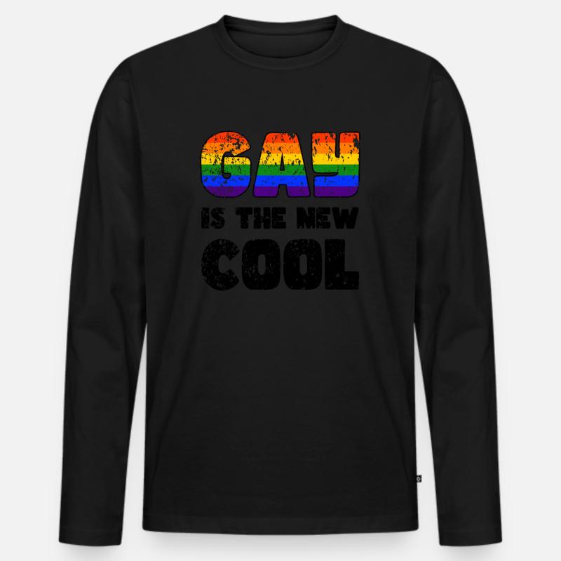 Pride LGBTQ. Aussage - Männer Premium Bio Langarmshirt - Schwarz