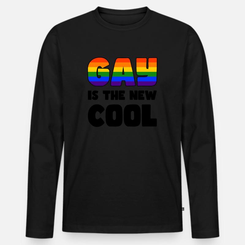 Pride LGBTQ. Aussage - Männer Premium Bio Langarmshirt - Schwarz