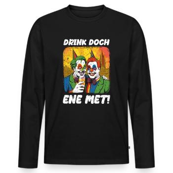 Karneval Kölle Alaaf Eskaliert Singen Tanzen Köln - Männer Premium Bio Langarmshirt - Schwarz - Vorne - Nico (187cm)