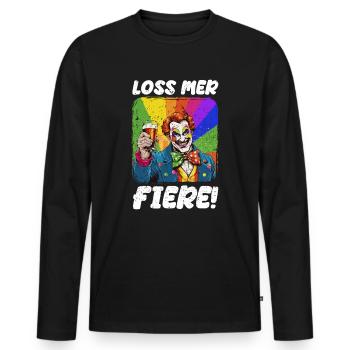 Karneval Kölle Alaaf Eskaliert Singen Tanzen Köln - Männer Premium Bio Langarmshirt - Schwarz - Vorne - Nico (187cm)