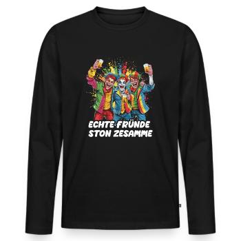 Karneval Kölle Alaaf Eskaliert Singen Tanzen Köln - Männer Premium Bio Langarmshirt - Schwarz - Vorne - Nico (187cm)