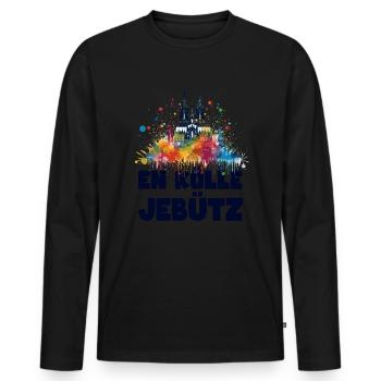 Cologne Kölle Carnival Gebützt Kölle Alaaf Jeck Party - Men's Premium Organic Long Sleeve Shirt - black - Front - Nico (187cm)