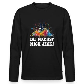 Cologne Kölle Carnival Gebützt Kölle Alaaf Jeck Party - Men's Premium Organic Long Sleeve Shirt - black - Front - Nico (187cm)