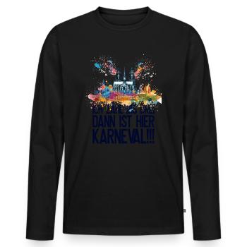 Cologne Kölle Carnival Gebützt Kölle Alaaf Jeck Party - Men's Premium Organic Long Sleeve Shirt - black - Front - Nico (187cm)