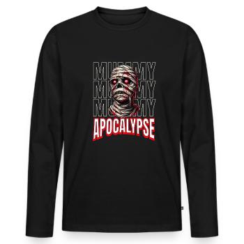 Happy Halloween Mummy Apocalypse - Men's Premium Organic Long Sleeve Shirt - black - Front - Nico (187cm)