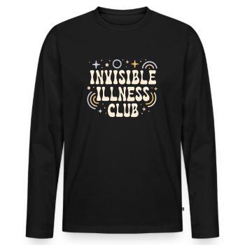 Invisible illness club - Men's Premium Organic Long Sleeve Shirt - black - Front - Nico (187cm)