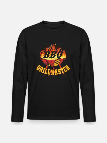 Grillmaster BBQ grilling - Men's Premium Organic Long Sleeve Shirt - black
