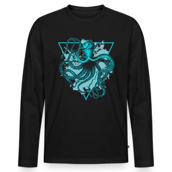 Octopus Squid Octopus Octopus - Men's Premium Organic Long Sleeve Shirt - black - Front - Nico (187cm)