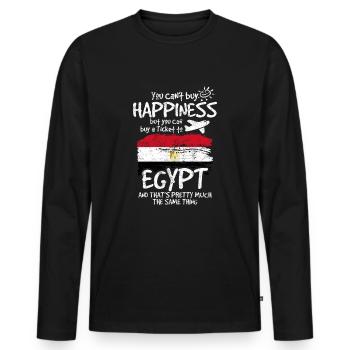 Ägypten - Männer Premium Bio Langarmshirt - Schwarz - Vorne - Nico (187cm)