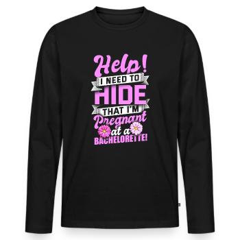 Bachelor Party Marriage Bachelorette Party - Men's Premium Organic Long Sleeve Shirt - black - Front - Nico (187cm)