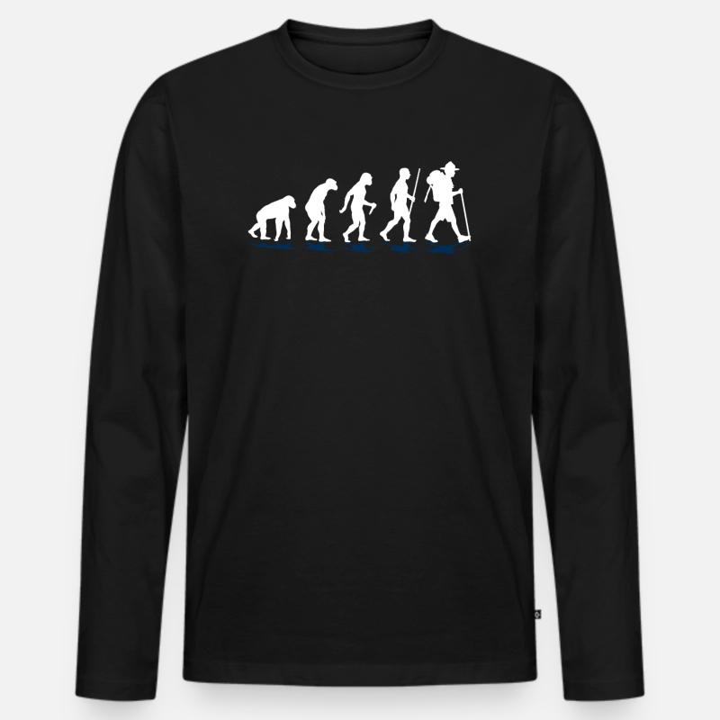 Pfadfinder - Männer Premium Bio Langarmshirt - Schwarz