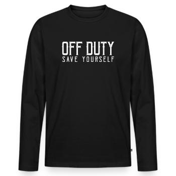 Polizei - Männer Premium Bio Langarmshirt - Schwarz - Vorne - Nico (187cm)