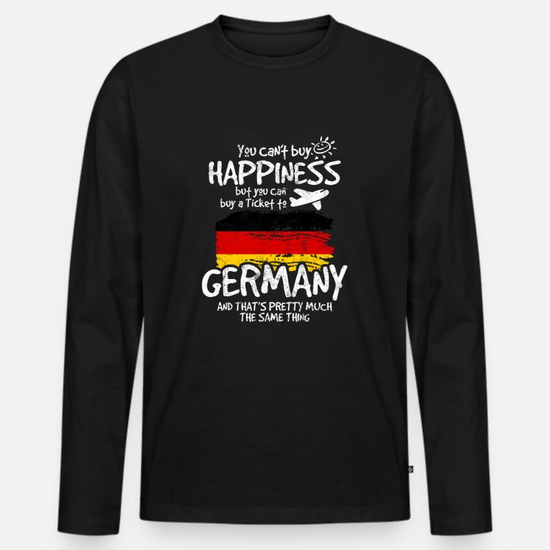 Deutschland - Männer Premium Bio Langarmshirt - Schwarz