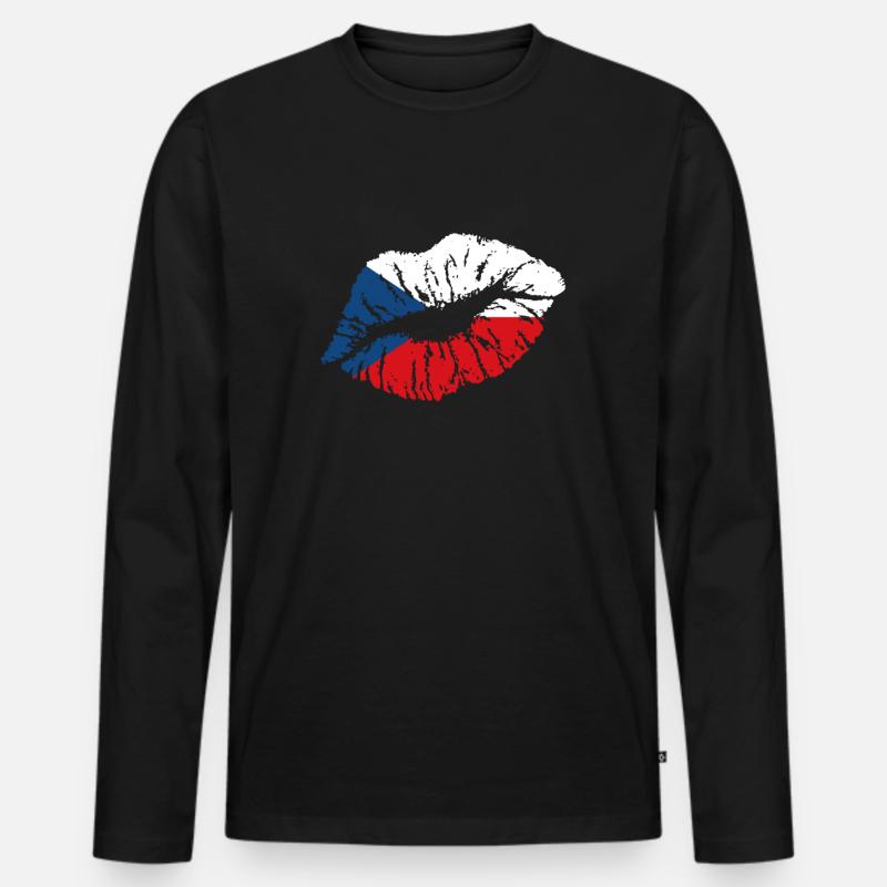 Tschechien - Männer Premium Bio Langarmshirt - Schwarz