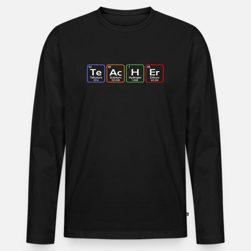 Lehrer - Männer Premium Bio Langarmshirt - Schwarz