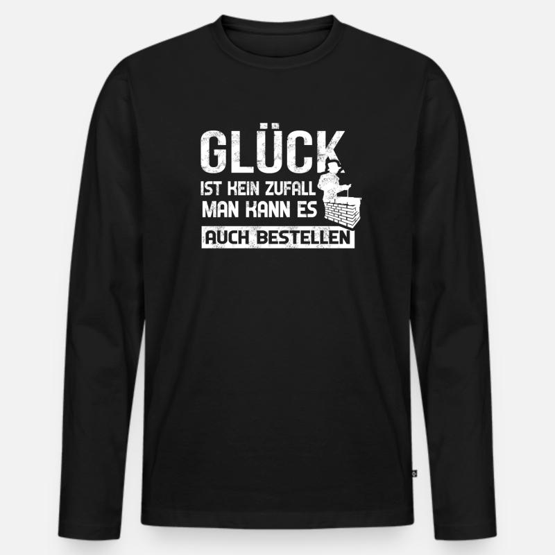 Schornsteinfeger - Männer Premium Bio Langarmshirt - Schwarz