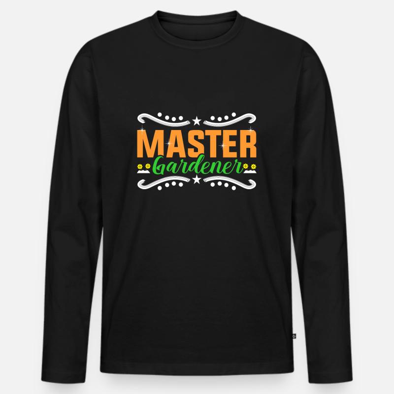 Gärtner - Männer Premium Bio Langarmshirt - Schwarz
