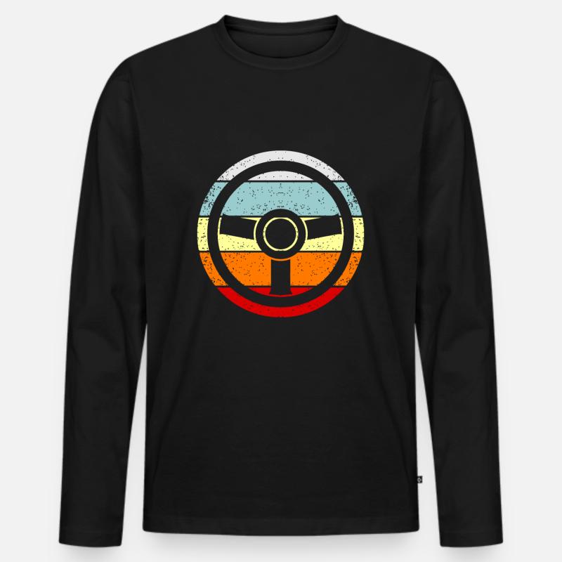 Auto - Männer Premium Bio Langarmshirt - Schwarz