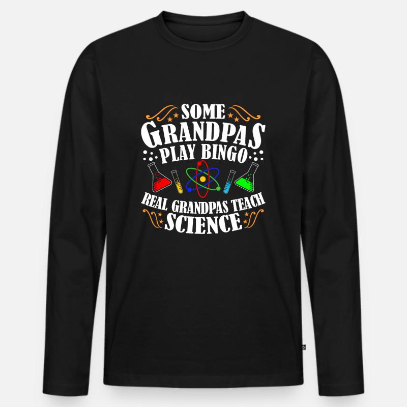 Opa - Männer Premium Bio Langarmshirt - Schwarz